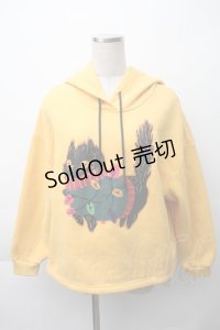 To Alice / プリントパーカー  イエロー S-25-11-12-007-LO-SK-AS-ZS