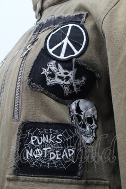 画像3: HELL CAT PUNKS / ワッペンミリタリージャケット  カーキ S-25-11-12-010-PU-JA-HR-ZS