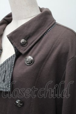 画像3: ALGONQUINS / ストライプ切替ジャケット  ブラウン S-25-11-12-016-AL-TO-HR-ZS