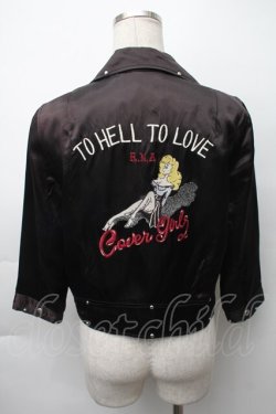 画像2: RNA / サテンライダース  黒 S-25-11-12-044-PU-JA-AS-ZS