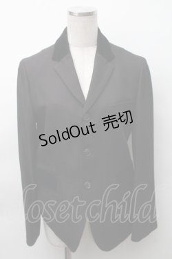 画像1: Jane Marple Dans Le Salon / ヘリンボーンジャケット  黒 S-25-11-12-046-JM-JA-AS-ZS