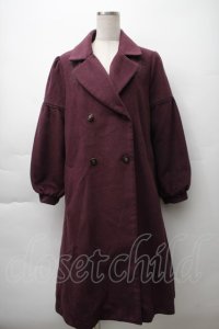 axes femme POETIQUE / バラ刺繍ロングコート  紫 S-25-11-12-047-AX-CO-HR-ZI