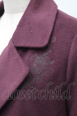 画像3: axes femme POETIQUE / バラ刺繍ロングコート  紫 S-25-11-12-047-AX-CO-HR-ZS