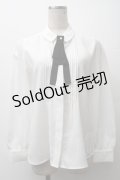 an another angelus / タックブラウス  白 S-25-11-12-003-CA-BL-AS-ZS