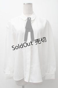 an another angelus / タックブラウス  白 S-25-11-12-003-CA-BL-AS-ZS