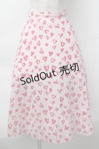 lilLilly / ハートスカート  ピンク S-25-11-12-055-LO-SK-AS-ZS