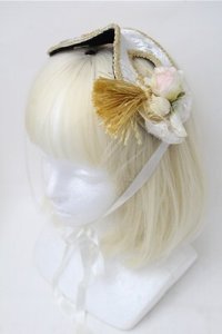 ATELIER　Ruby / マスクヘッドドレス  白 S-25-11-13-005-EL-ZA-AS-ZS