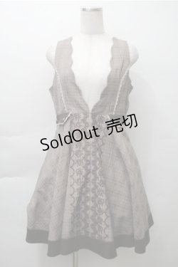 画像1: axes femme / グレンチェックジャンドレ  ブラウン S-25-11-13-044-AX-OP-AS-ZS