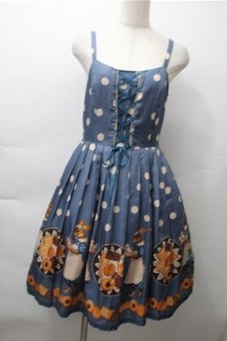 画像1: Leur Getter / Rabbit tea timeレースアップキャミワンピース  ブルー S-25-11-13-046-LU-OP-HR-ZS