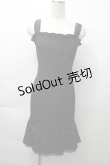 Barbie / 裾リボンジャンパースカート  黒 S-25-11-13-048-LO-OP-HR-ZS