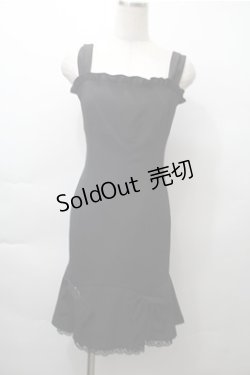 画像1: Barbie / 裾リボンジャンパースカート  黒 S-25-11-13-048-LO-OP-HR-ZS