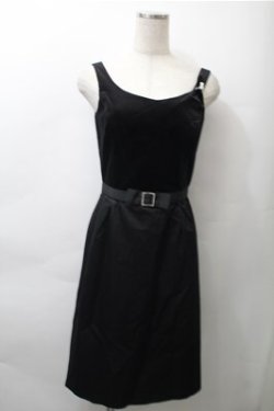 画像1: Barbie / ベロア切替ジャンパースカート  黒 S-25-11-13-049-LO-OP-HR-ZS