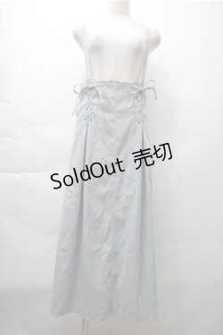 画像1: axes femme POETIQUE / サス付きレースアップスカート  グリーン S-25-11-13-050-AX-SK-AS-ZS