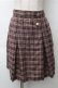 画像1: axes femme / チェックボタンスカート  ブラウン S-25-11-13-053-AX-OP-HR-ZS (1)