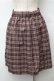 画像2: axes femme / チェックボタンスカート  ブラウン S-25-11-13-053-AX-OP-HR-ZS (2)