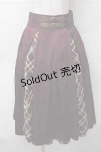 axes femme / チェック切替スカート  エンジ S-25-11-13-055-AX-SK-ET-ZS