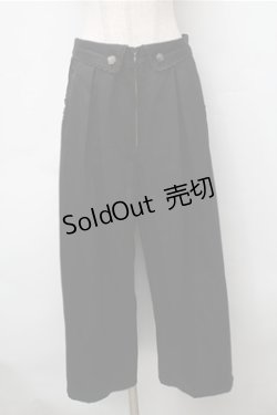 画像1: axes femme / ハイウエストZIPパンツ  黒 S-25-11-13-058-AX-PA-AS-ZS