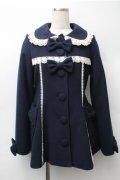 BABY,THE STARS SHINE BRIGHT / Jane Ribbonコート  紺ｘ白 S-25-11-13-063-BA-CO-HR-ZS