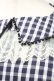 画像3: Emily Temple cute / 襟レースギンガムワンピース  紺ｘ白 S-25-11-13-064-ET-OP-HR-ZS (3)