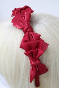 画像3: LOLITA / サテンリボンカチューシャ  エンジ S-25-11-13-009-LO-TO-HR-ZS