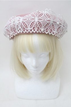 画像2: m petit by misako / TT*AMレースBベレー  ピンク S-25-11-13-012-LO-AC-AS-ZS