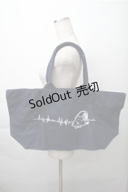 画像1: NieR Clothing / プリントバッグ  紺 S-25-11-13-019-PU-BG-AS-ZS