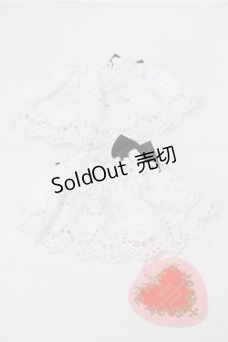 画像2: BABY,THE STARS SHINE BRIGHT / サテンリボンの綿レースお袖とめ  白ｘ黒 S-25-11-13-002-BA-ZA-AS-ZS