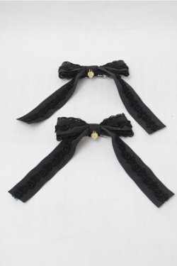 画像1: BABY,THE STARS SHINE BRIGHT / Emmy Ribbonクリップ  黒 S-25-11-13-003-BA-AC-HR-ZS