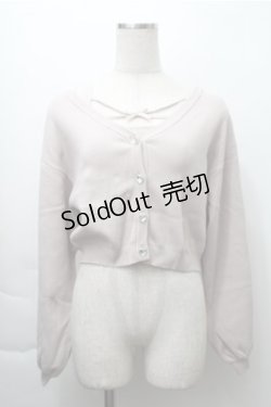 画像1: evelyn / クロスリボンカーデセット  ピンク S-25-11-13-026-LO-TO-HR-ZS