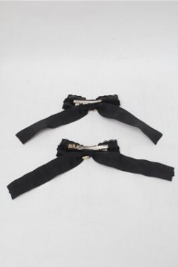 画像2: BABY,THE STARS SHINE BRIGHT / Emmy Ribbonクリップ  黒 S-25-11-13-003-BA-AC-HR-ZS