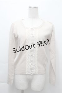 Ank Rouge / リボンｘレースカットソー  ベージュ S-25-11-13-027-CA-TO-HR-ZS