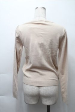 画像2: Ank Rouge / リボンｘレースカットソー  ベージュ S-25-11-13-027-CA-TO-HR-ZS