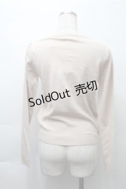 画像2: Ank Rouge / リボンｘレースカットソー  ベージュ S-25-11-13-027-CA-TO-HR-ZS