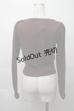 画像2: Ank Rouge / ハートボタンフリルニットカーディガン  ブラウン S-25-11-13-032-CA-TO-HR-ZS