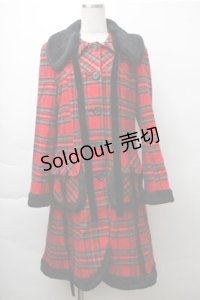 PEACE NOW / チェックコート  赤 S-25-11-13-035-PU-CO-AS-ZS