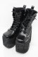 画像1: NieR Clothing / ハートバックル厚底ブーツ  黒 S-25-11-14-001-PU-SH-HR-ZS (1)