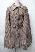 axes femme / 連釦ケープコート  ブラウン S-25-11-14-032-AX-CO-HR-ZS