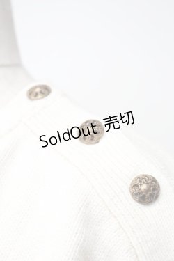 画像3: axes femme / 肩ボタンデザインボーダースリットワンピース  オフｘ黒 S-25-11-14-034-AX-OP-HR-ZS