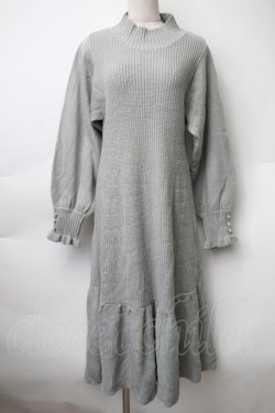 画像1: axes femme / ニットロングワンピース  ミント S-25-11-14-035-AX-OP-HR-ZS