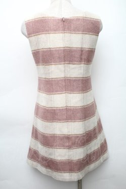 画像2: evelyn / ノースリーブニットワンピース  ピンクｘオフ S-25-11-14-038-LO-OP-HR-ZS