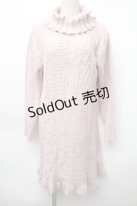 axes femme / ニットワンピース  ピンク S-25-11-14-039-AX-TO-AS-ZS