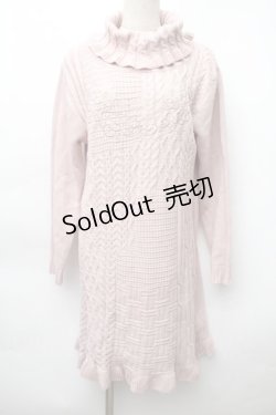画像1: axes femme / ニットワンピース  ピンク S-25-11-14-039-AX-TO-AS-ZS