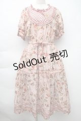 PINK HOUSE / Rambling Heartsプリントパッチワークワンピース  ピンク S-25-11-14-040-LO-OP-AS-ZS
