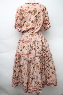 画像2: PINK HOUSE / Rambling Heartsプリントパッチワークワンピース  ピンク S-25-11-14-040-LO-OP-AS-ZS