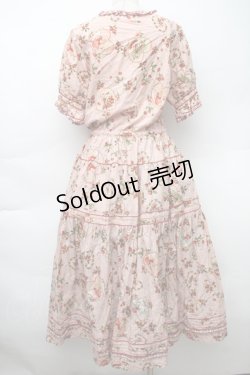 画像2: PINK HOUSE / Rambling Heartsプリントパッチワークワンピース  ピンク S-25-11-14-040-LO-OP-AS-ZS