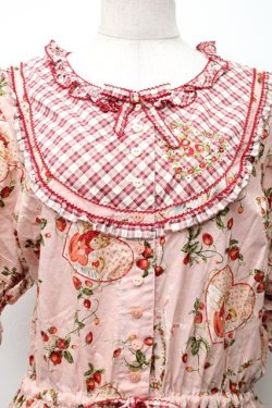 画像3: PINK HOUSE / Rambling Heartsプリントパッチワークワンピース  ピンク S-25-11-14-040-LO-OP-AS-ZS