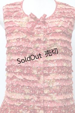 画像3: PINK HOUSE / Flower Picnic プリントパッチワークワンピース  赤 S-25-11-14-041-LO-OP-AS-ZS