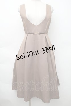 画像1: 【SALE】Fi.n.t / チェーンビット使いディープVネックジャンパースカート  モカブラウン S-25-11-14-042-CA-OP-HR-ZT515