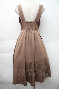 画像2: Fi.n.t / チェーンビット使いディープVネックジャンパースカート  モカブラウン S-25-11-14-042-CA-OP-HR-ZS