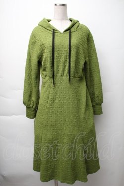画像1: axes femme / フード付きワンピース  グリーン S-25-11-14-045-AX-OP-HR-ZS